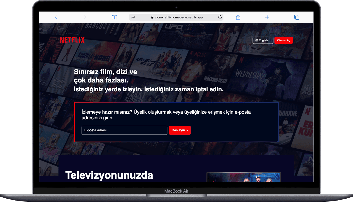 Netflix Homepage Clone